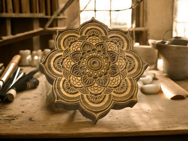 Mandalastempel aus Hartholz Mandalastempel aus Hartholz